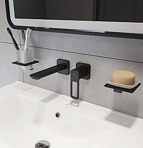 Смеситель для раковины Iddis Slide SLIBL00i65 черный матовый купить в интернет-магазине сантехники Sanbest