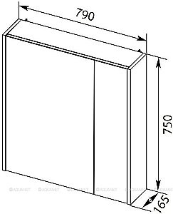 Зеркальный шкаф Aquanet Палермо 254538 80 белый купить в интернет-магазине сантехники Sanbest