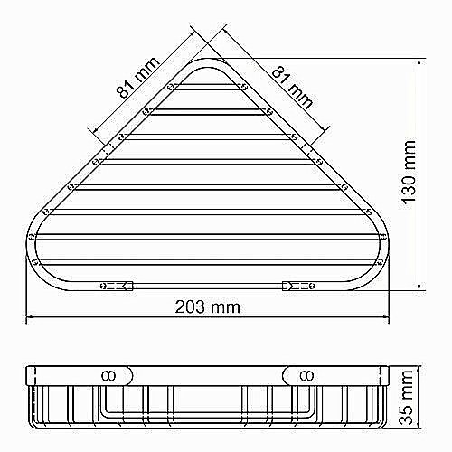 Полка WasserKRAFT Kammel К-733 черная купить в интернет-магазине сантехники Sanbest