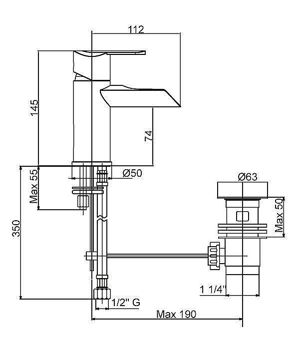 Смеситель для биде Cezares HEAVEN-BSM1-01-Cr купить в интернет-магазине сантехники Sanbest