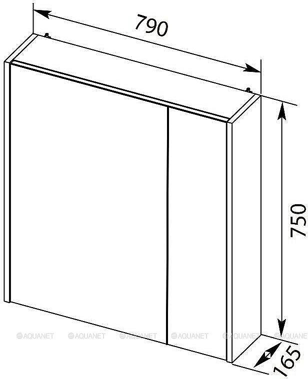 Зеркальный шкаф Aquanet Палермо 254538 80 белый купить в интернет-магазине сантехники Sanbest