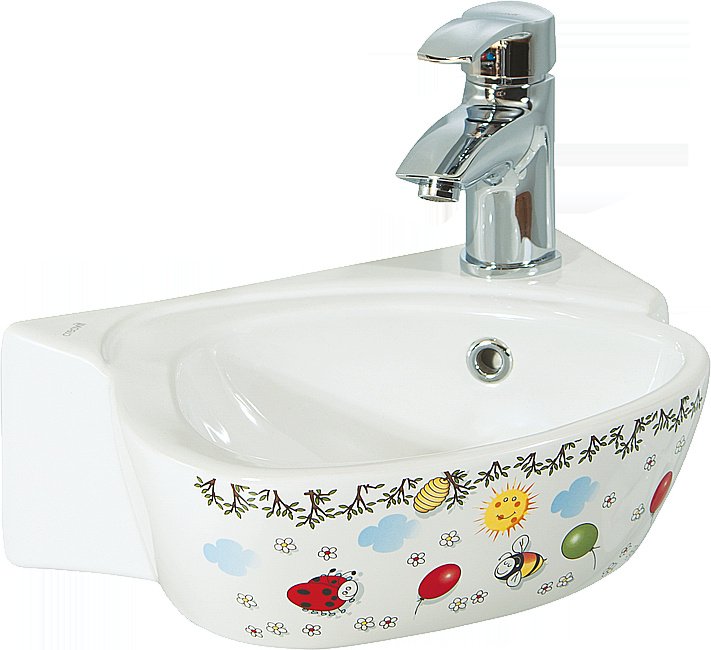 Раковина подвесная детская Creavit Cocuk 38 CK035.000F0 белая купить в интернет-магазине Sanbest