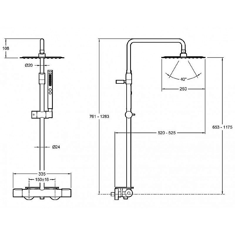 Cмеситель для раковины Jacob Delafon CLEO 1889 E24309-CP хром купить в интернет-магазине сантехники Sanbest