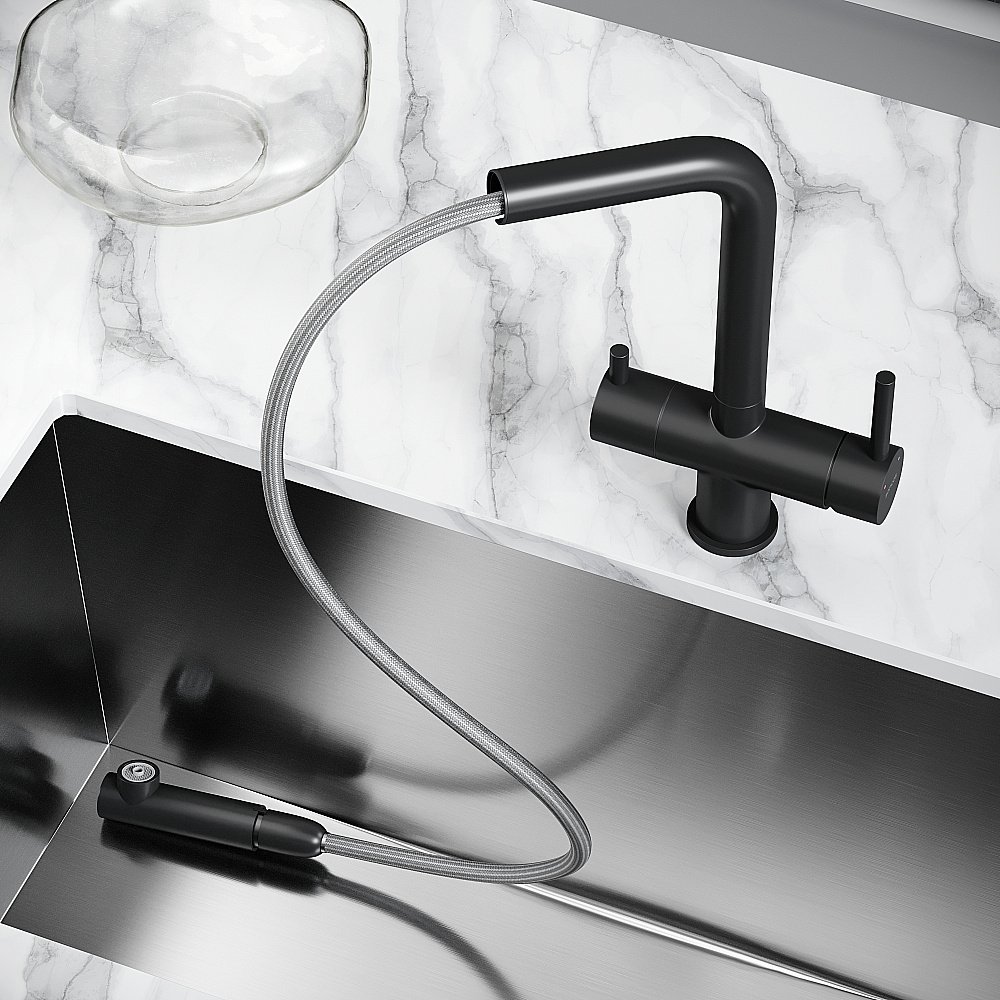 Смеситель для кухни Sancos Spin SC4015MB черный матовый купить в интернет-магазине сантехники Sanbest