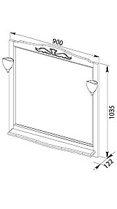 Зеркало Aquanet Амелия 90 в ванную от интернет-магазине сантехники Sanbest