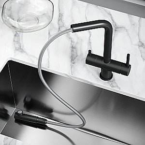 Смеситель для кухни Sancos Spin SC4015MB черный матовый купить в интернет-магазине сантехники Sanbest