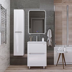 Тумба с раковиной напольная Grossman АДЕЛЬ-НОРМА 60 белая для ванной в интернет-магазине Sanbest