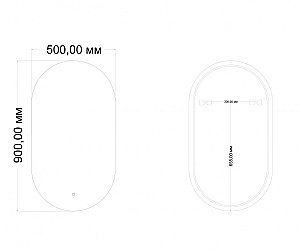 Зеркало Art&Max TORINO AM-Tor-500-900-DS-F-Nero в ванную от интернет-магазине сантехники Sanbest