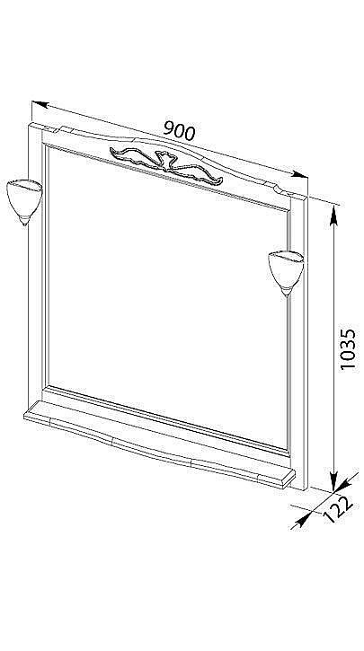 Зеркало Aquanet Амелия 90 в ванную от интернет-магазине сантехники Sanbest
