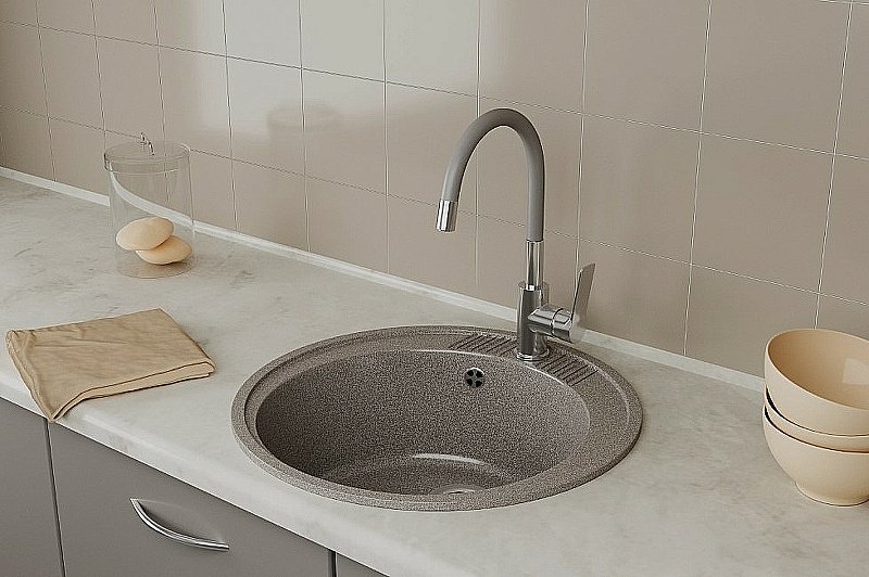 Смеситель для кухни Rush Siple SI7335-60Grey купить в интернет-магазине сантехники Sanbest