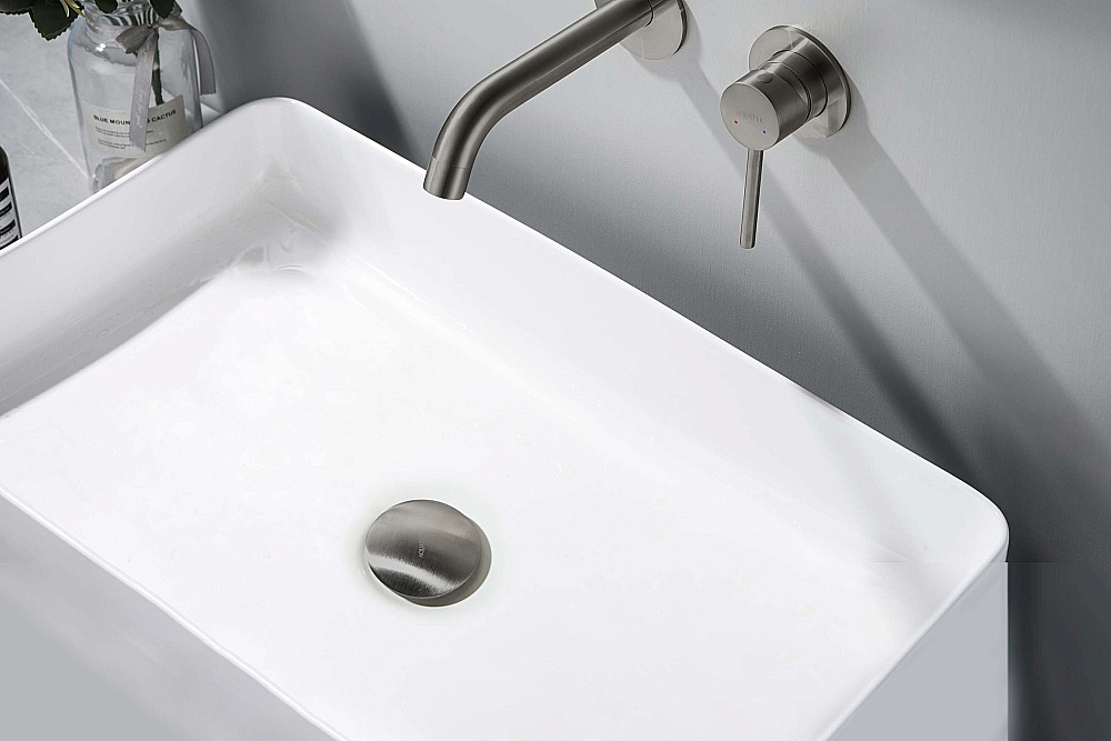 Донный клапан Aquatek AQ6003BGM оружейная сталь купить в интернет-магазине сантехники Sanbest