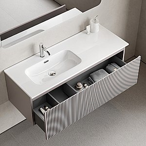 Тумба с раковиной Sancos Snob R 1.0 SNR1.0120LSM/SNR1.0120RSM Doha Soft для ванной в интернет-магазине Sanbest