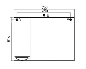 Зеркало со шкафом MIXLINE КАССИОПЕЯ 75 в ванную от интернет-магазине сантехники Sanbest