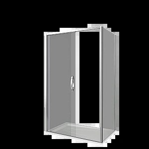 Душевой уголок Good Door Antares WTW+SP 100х100 стекло прозрачное/профиль хром купить в интернет-магазине Sanbest