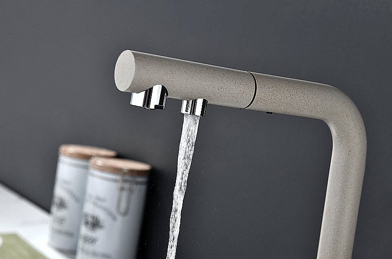 Смеситель для кухни Paulmark Serpentine Se213222-BE бежевый купить в интернет-магазине сантехники Sanbest