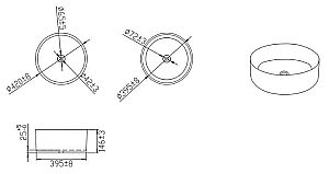 Раковина накладная Bravat Affability 42 C22284W-ENG белая купить в интернет-магазине Sanbest