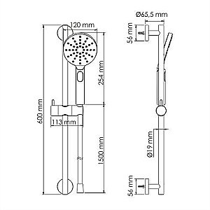 Душевой гарнитур WasserKRAFT A144 купить в интернет-магазине сантехники Sanbest