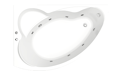 Ванна акриловая с гидромассажем BAS Лагуна 170x110