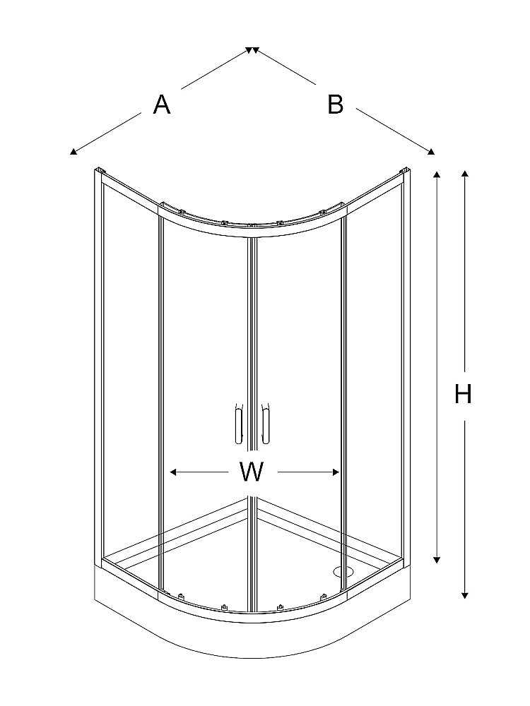 Душевой уголок с поддоном NEW TRENDY SUVIA ZS-0002 90 x90 стекло прозрачное/профиль хром купить в интернет-магазине Sanbest