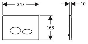 Кнопка для инсталляции CREAVIT DROP GP2002.06 купить в интернет-магазине сантехники Sanbest