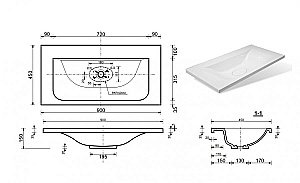 Тумба с раковиной Эстет Bali New 90 любой цвет тумбы и раковины под заказ для ванной в интернет-магазине Sanbest