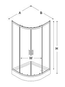 Душевой уголок с поддоном NEW TRENDY SUVIA ZS-0002 90 x90 стекло прозрачное/профиль хром купить в интернет-магазине Sanbest