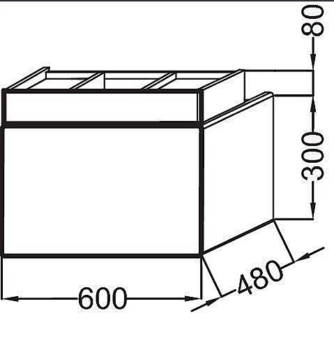 Тумба с раковиной Jacob Delafon TERRACE 60 EB1185-442+EXE112 антрацит лак для ванной в интернет-магазине Sanbest