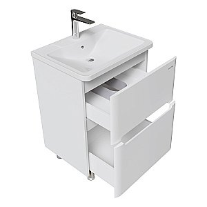 Тумба с раковиной напольная Grossman АДЕЛЬ-НОРМА 70 белая для ванной в интернет-магазине Sanbest