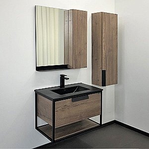 Тумба с раковиной Comforty Бонн 00-00001936 75 дуб темный для ванной в интернет-магазине Sanbest