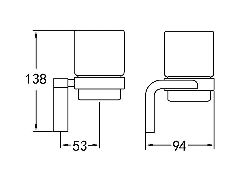 Cтакан настенный CEZARES ULTIMA CZR-F-8930 купить в интернет-магазине сантехники Sanbest