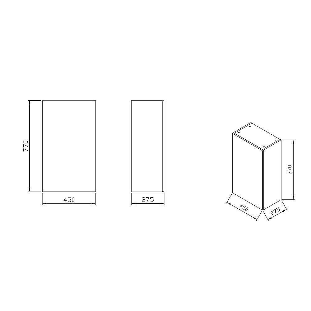 Шкаф закрытый Ravak Natural X000001054 45 белый для ванной в интернет-магазине сантехники Sanbest