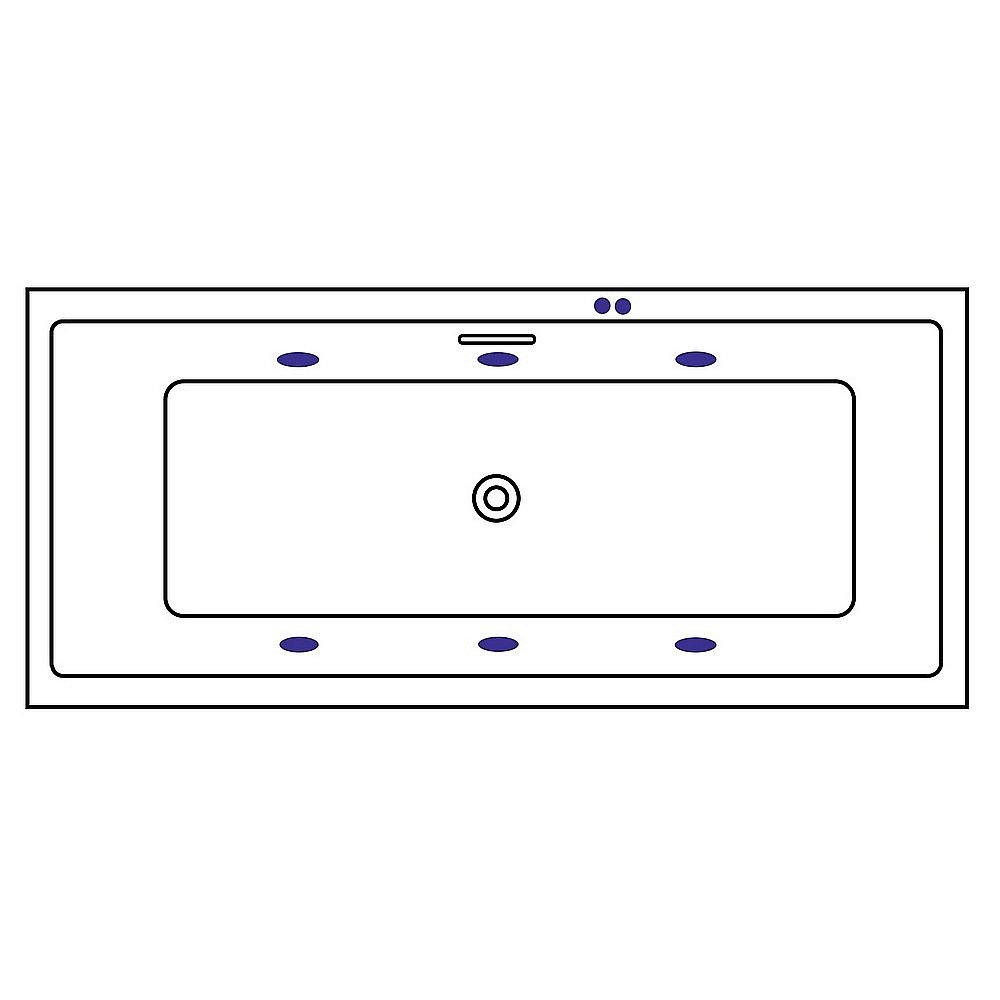 Ванна акриловая EXCELLENT Heaven Slim SOFT WAEX.HEV18S.SOFT.GL 180x80 белая с гидромассажем купить в интернет-магазине Sanbest