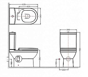 Унитаз-компакт Bravat NEW MOON CX01014UW с бачком, с крышкой микролифт купить в интернет-магазине Sanbest