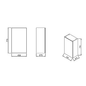 Шкаф закрытый Ravak Natural X000001054 45 белый для ванной в интернет-магазине сантехники Sanbest