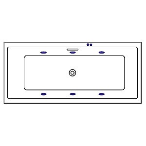 Ванна акриловая EXCELLENT Heaven Slim SOFT WAEX.HEV18S.SOFT.GL 180x80 белая с гидромассажем купить в интернет-магазине Sanbest