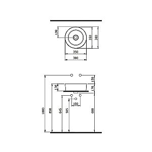 Раковина Berges Mascon 38 181005 белая купить в интернет-магазине Sanbest
