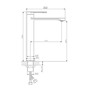 Смеситель для раковины Orange VESPER M10-121cr хром купить в интернет-магазине сантехники Sanbest