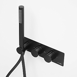 Душевая система WasserKraft A7488.152.160 с термостатом, черный Soft-touch купить в интернет-магазине сантехники Sanbest