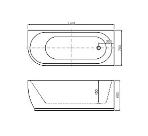 Ванна NT Bagno Lago di Nemi NT101 170х70 белая матовая купить в интернет-магазине Sanbest