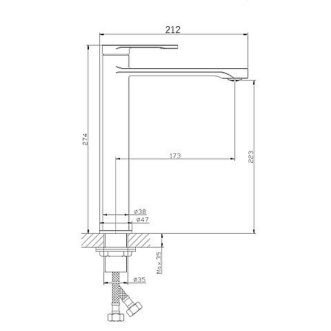 Смеситель для раковины Orange VESPER M10-121cr хром купить в интернет-магазине сантехники Sanbest