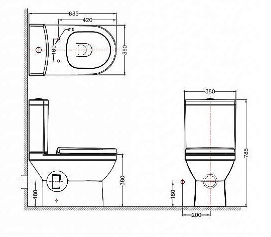 Унитаз-компакт Bravat NEW MOON CX01014UW с бачком, с крышкой микролифт купить в интернет-магазине Sanbest