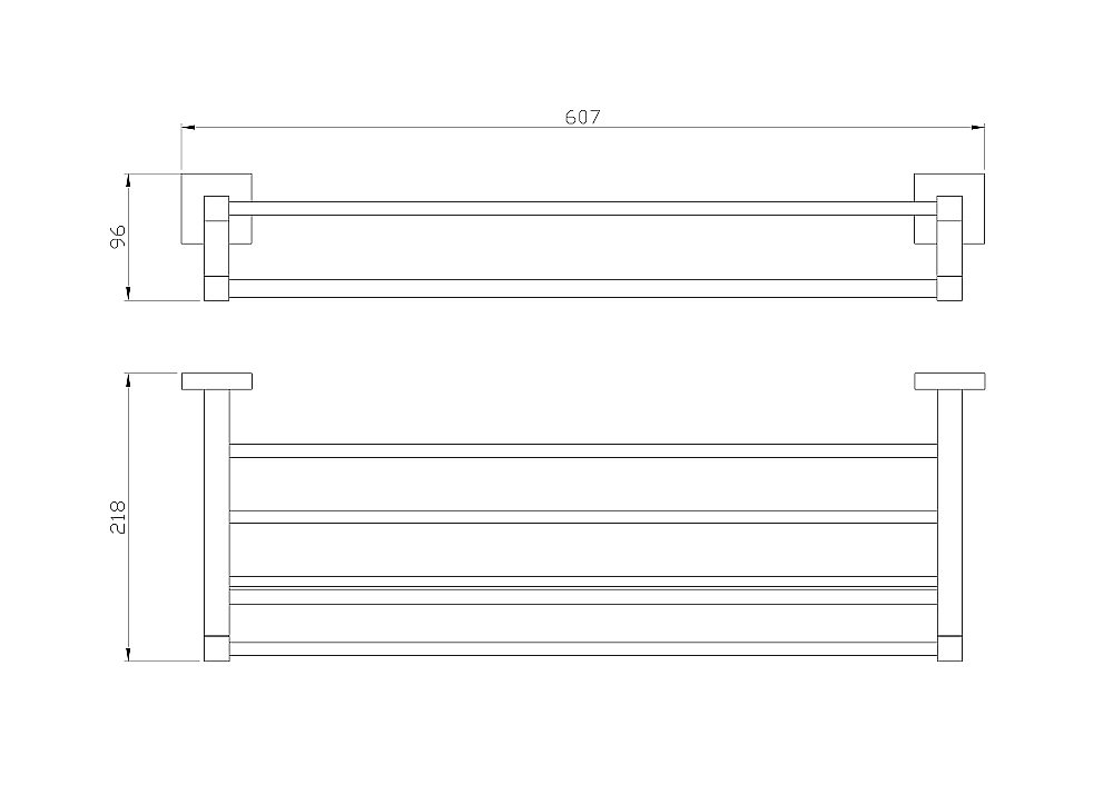 Полотенцедержатель с полкой WONZON & WOGHAND POLO, Хром (WW-8981) купить в интернет-магазине сантехники Sanbest