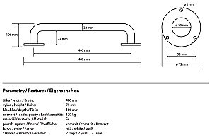 Поручень Bemeta Help program 301100404 купить в интернет-магазине сантехники Sanbest