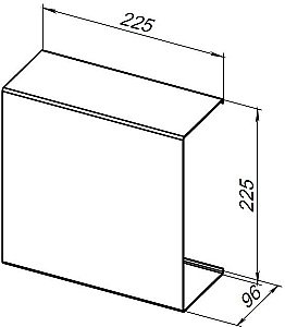 Полка Aquanet Магнум 302223 28 черная матовая купить в интернет-магазине сантехники Sanbest