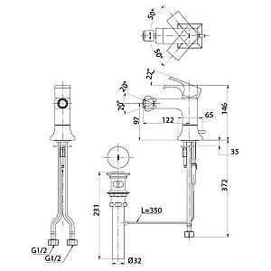 Смеситель для биде TOTO GC TRG08301R хром купить в интернет-магазине сантехники Sanbest