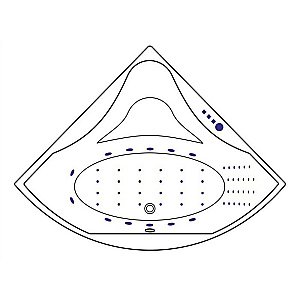 Ванна акриловая EXCELLENT Glamour NANO WAEX.GLA15.NANO.CR 150x150 белая с гидромассажем купить в интернет-магазине Sanbest