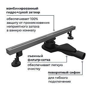 Душевой трап RGW SDR-52Gr 76215280-11 80 серый купить в интернет-магазине Sanbest