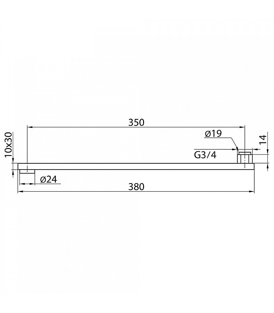 Излив для ванны Elghansa Christina SQ-40-Double хром купить в интернет-магазине сантехники Sanbest