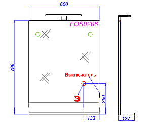 Зеркало AQWELLA Фостер 60 в ванную от интернет-магазине сантехники Sanbest