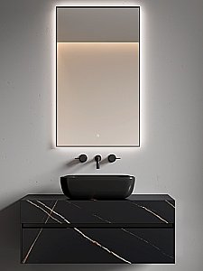 Зеркало Boheme 60 569-B черное в ванную от интернет-магазине сантехники Sanbest